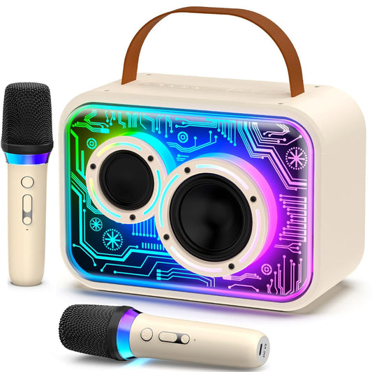 YX Karaoke Machine with 2 Wireless Microphones